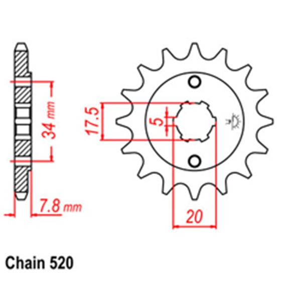 Front Sprocket HONDA KR0