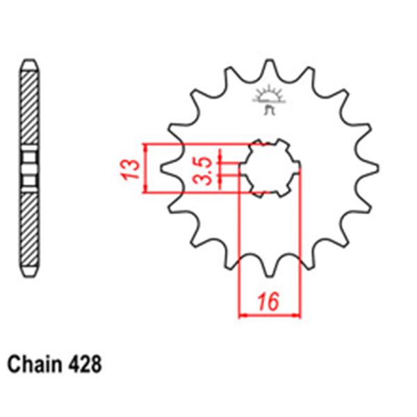 Front Sprocket YAMAHA & SUZUKI 2J5