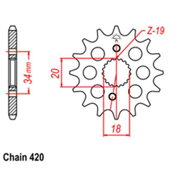 Front Sprocket HONDA KSE