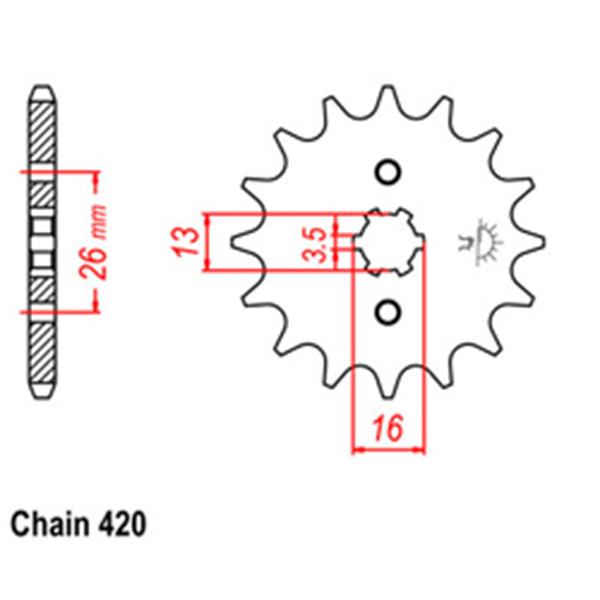 Front Sprocket YAMAHA & SUZUKI 257