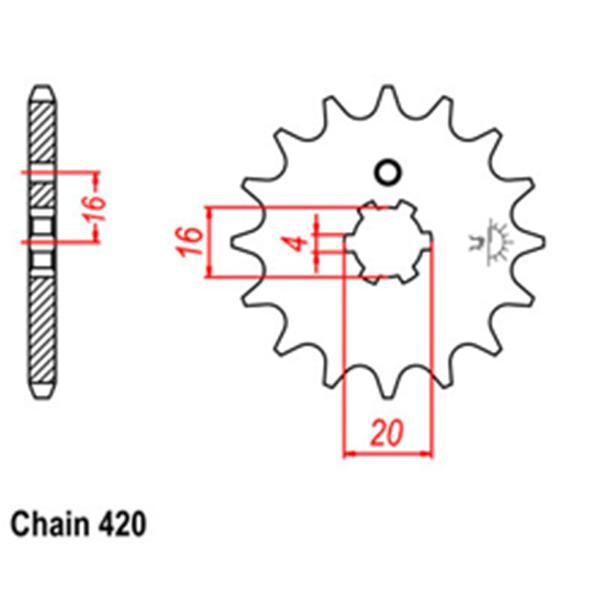 Front Sprocket YAMAHA & KAWASAKI 023