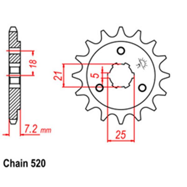Front Sprocket SUZUKI 14A