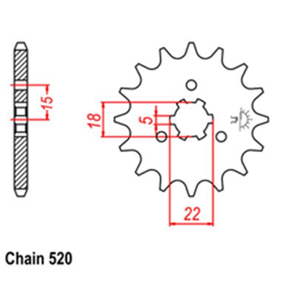 Front Sprocket KAWASAKI 223