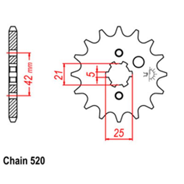 Front Sprocket Yamaha & Kawasaki 3Y1