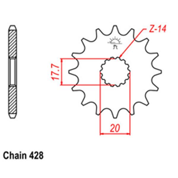 Front Sprocket YAMAHA 5PA
