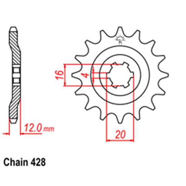 Front Sprocket YAMAHA 382