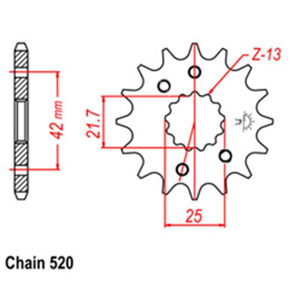 Front Sprocket YAMAHA & SUZUKI 214