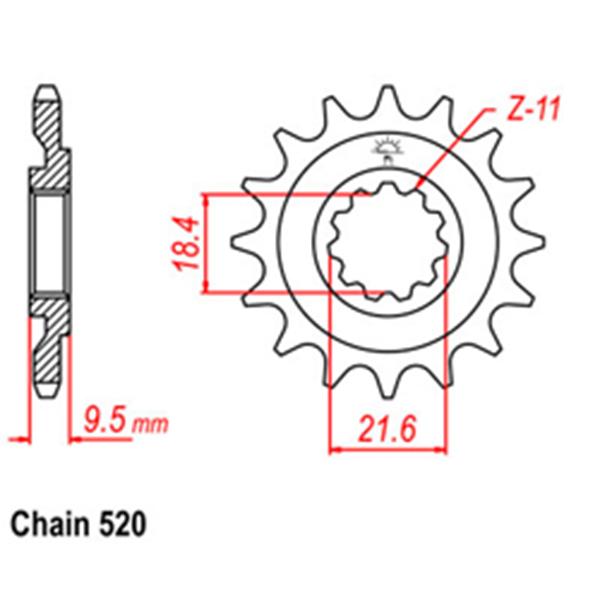 Front Sprocket HONDA ML3