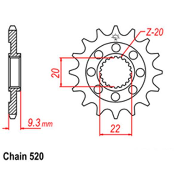 Front Sprocket KAWASAKI K35