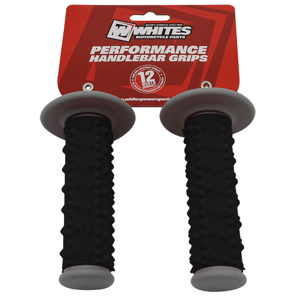 Whites MX Full Large Diamond Grip 2 Grey/Black