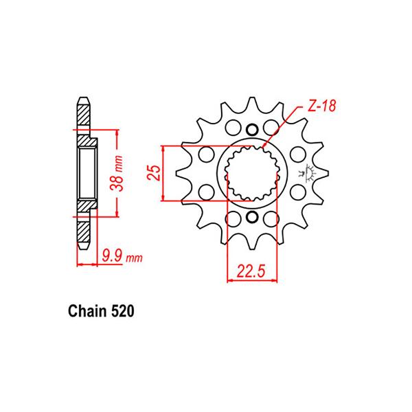 Front Sprocket BMW Husky B02