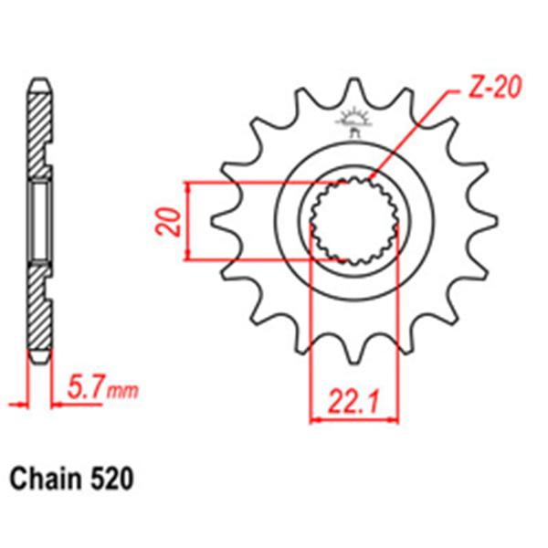 Front Sprocket YAMAHA 5NL