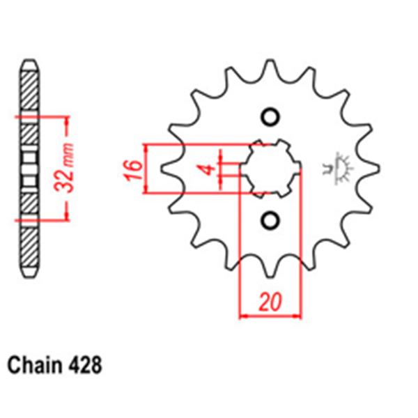 Front Sprocket YAMAHA 5D7