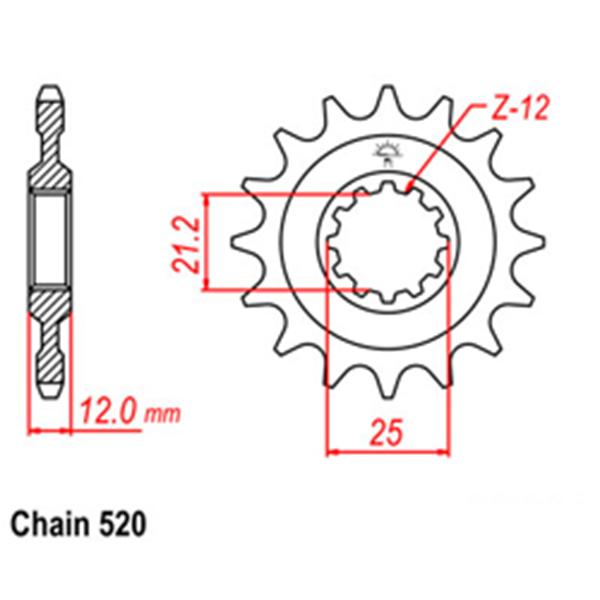 Front Sprocket HUSQVARNA Q02