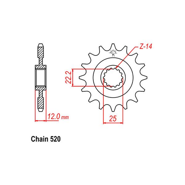 Front Sprocket GAS GG1
