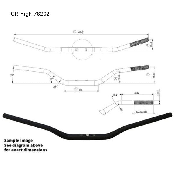 Tapered Alloy Handlebar Senior Bends