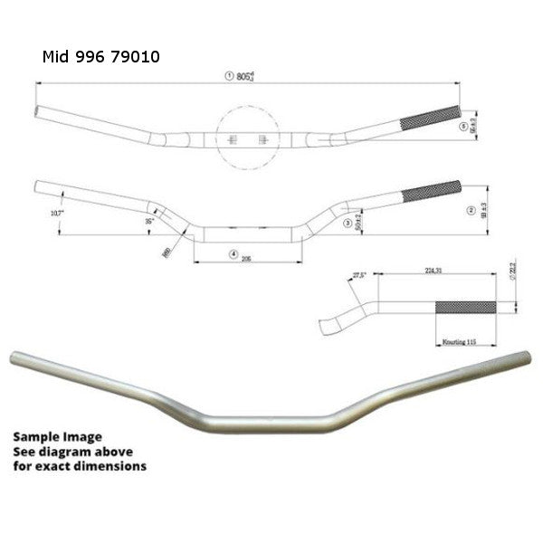 Tapered Alloy Handlebar Senior Bends