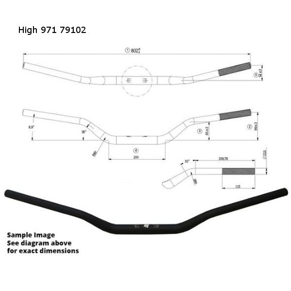 Tapered Alloy Handlebar Senior Bends