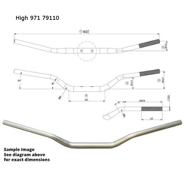Tapered Alloy Handlebar Senior Bends