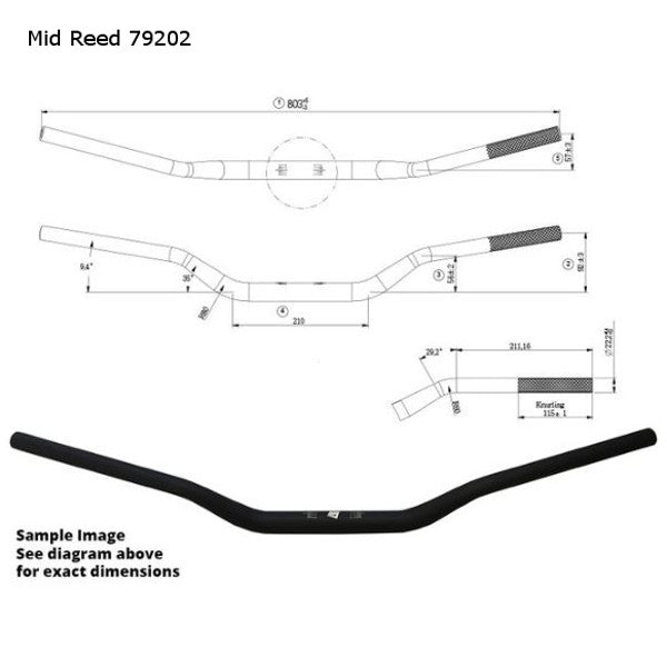 Tapered Alloy Handlebar Senior Bends