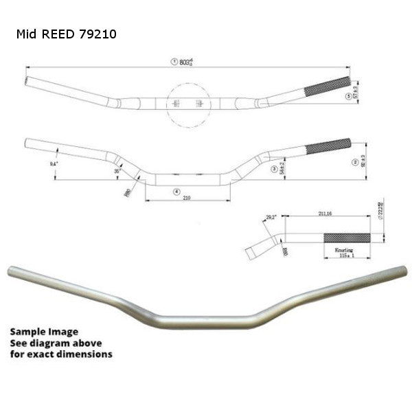 Tapered Alloy Handlebar Senior Bends