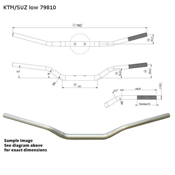 Tapered Alloy Handlebar Senior Bends