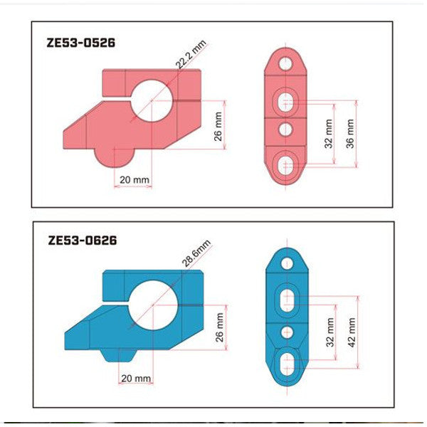 Zeta Off Set Bar Risers
