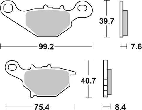 Disc Pad SBS 702HF Rear RM80/85