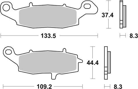 Disc Pad SBS 705HS front Kawasaki/Suzuki