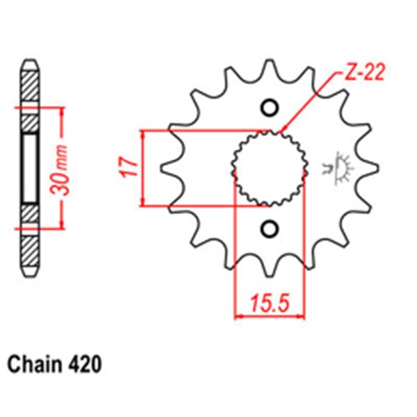 Front Sprocket HONDA GC4
