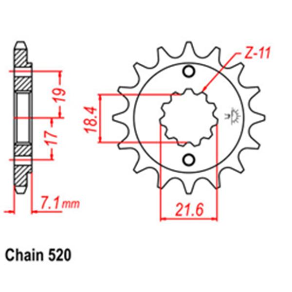 Front Sprocket HONDA KCE