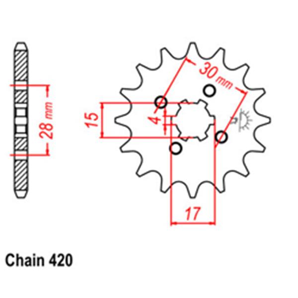 Front Sprocket HONDA 040