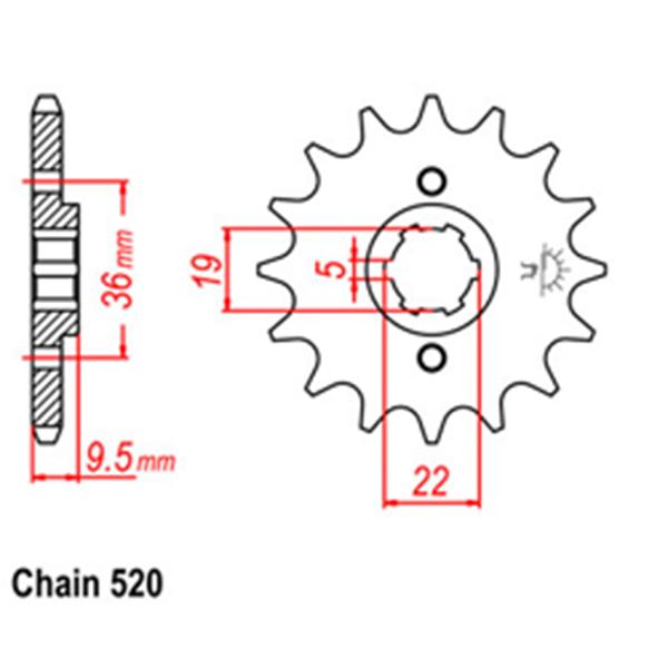 Front Sprocket HONDA KA4