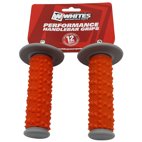 Whites MX Full Large Diamond Grip 2 Grey/Orange