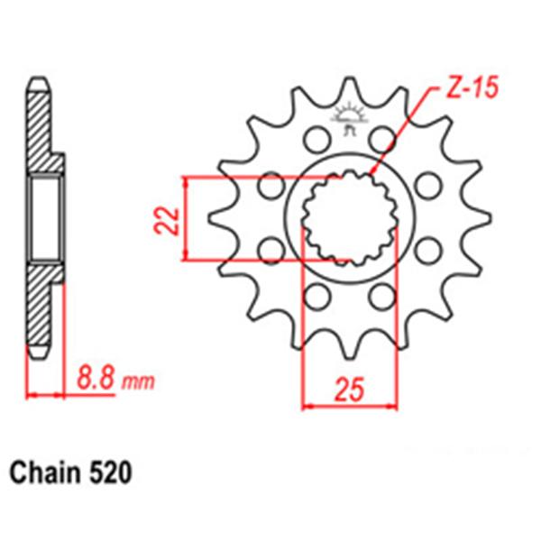 Front Sprocket KTM Husky Beta K01