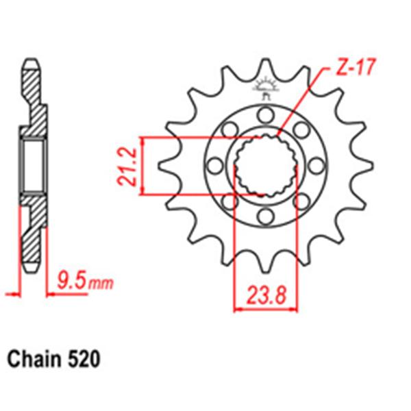 Front Sprocket HONDA 3ML