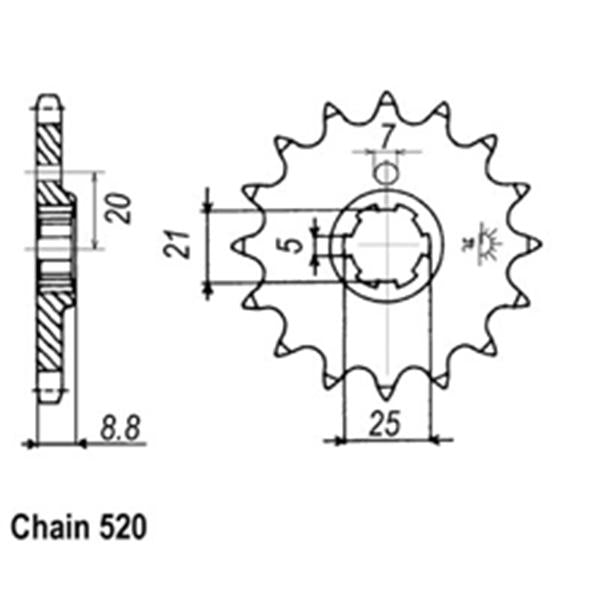 Front Sprocket KAWASAKI 006