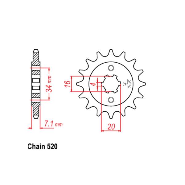 Front Sprocket KTM K06