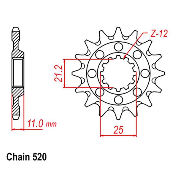Front Sprocket HUSQVARNA Q03
