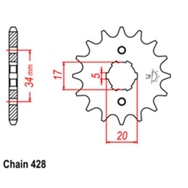 Front Sprocket HONDA 428