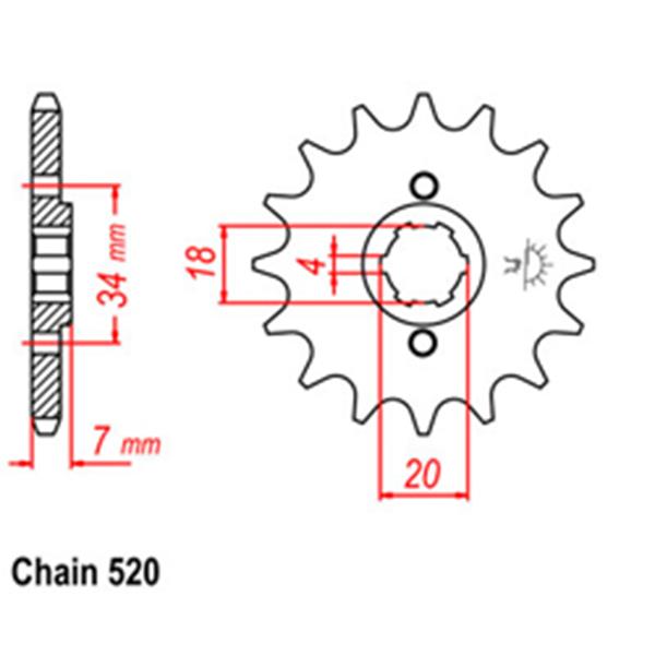Front Sprocket HONDA KF0